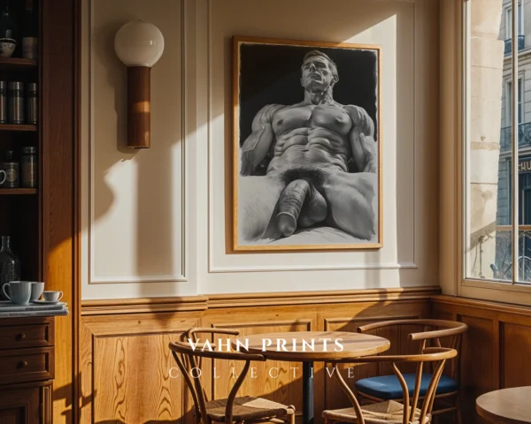 V355c_m1 Stylized Male Figure Art Print Printable