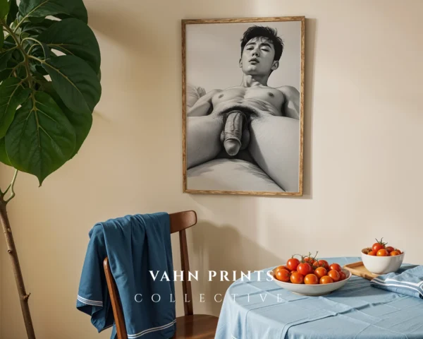 Modern Masculine Line Art Portrait Digital