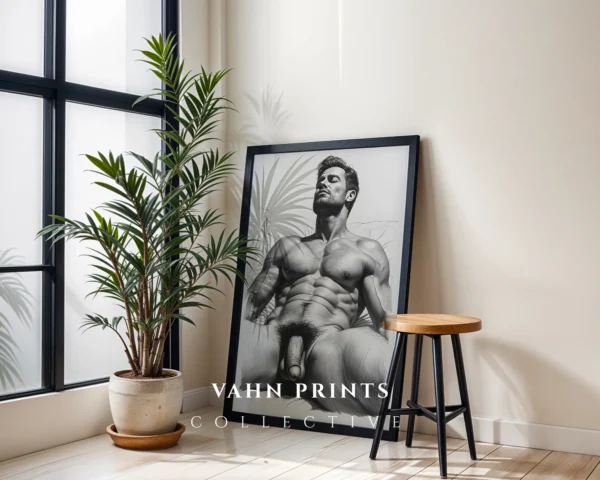 Modern Man Portrait Illustration Printable