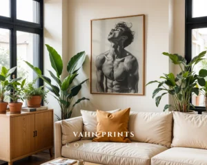 Stylish Contemporary Male Portrait Wall Art