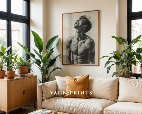 Stylish Contemporary Male Portrait Wall Art