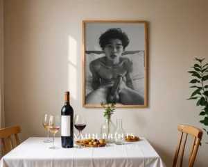 Modern Man Figure Line Art Digital Print