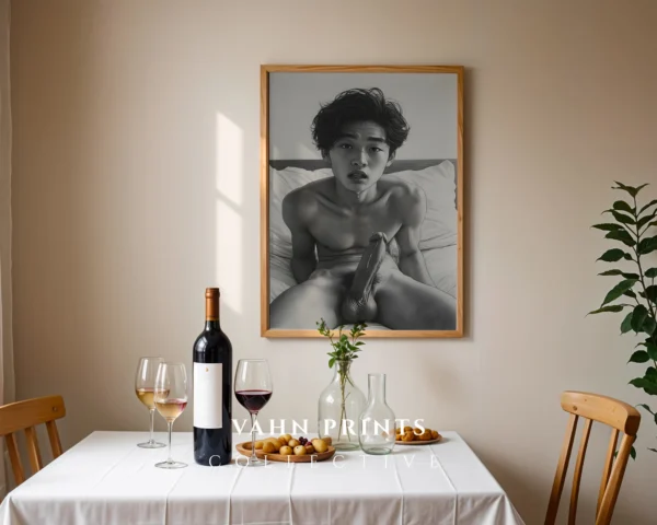 Modern Man Figure Line Art Digital Print