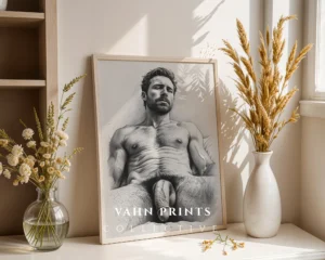 Contemporary Man Portrait Minimal Wall Decor