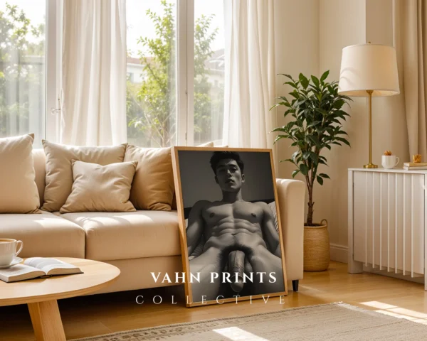 Stylish Man Portrait Sketch Digital Wall Art