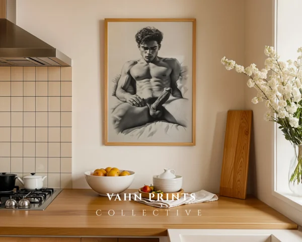 Modern Male Face Line Art Printable