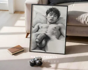 Abstract Man Drawing Contemporary Wall Art