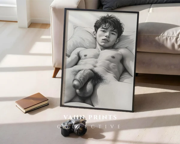 Abstract Man Drawing Contemporary Wall Art