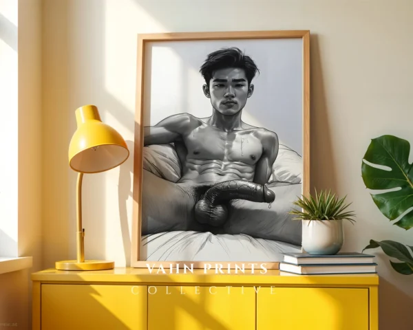 Classic Style Man Illustration Digital Wall Decor