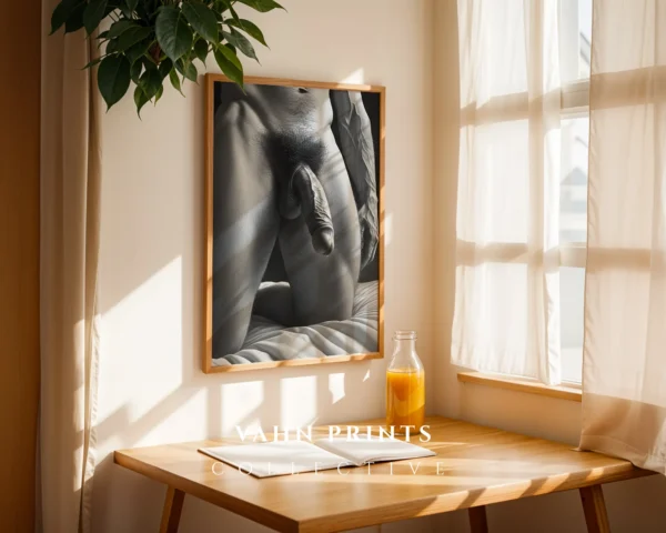 Stylized Gentleman Line Art Wall Decor