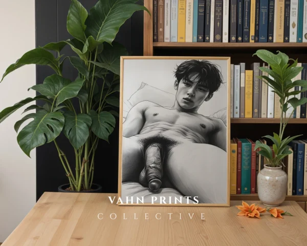 Modern Man Portrait Digital Wall Art Printable Decor