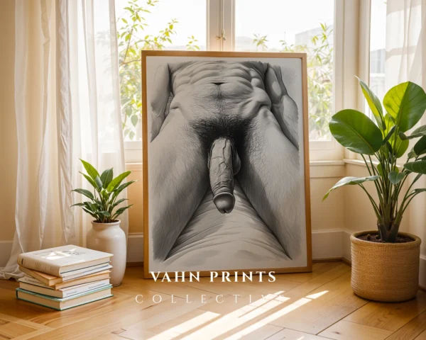 Minimalist Gentleman Portrait Digital Wall Art