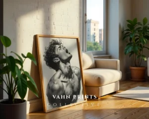 Classic Gentleman Face Art Print Modern Wall Art