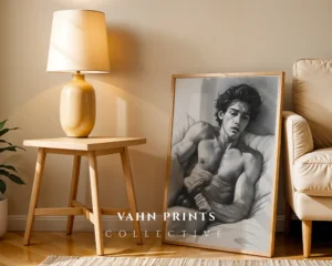 Abstract Man Head Art Print Contemporary Decor