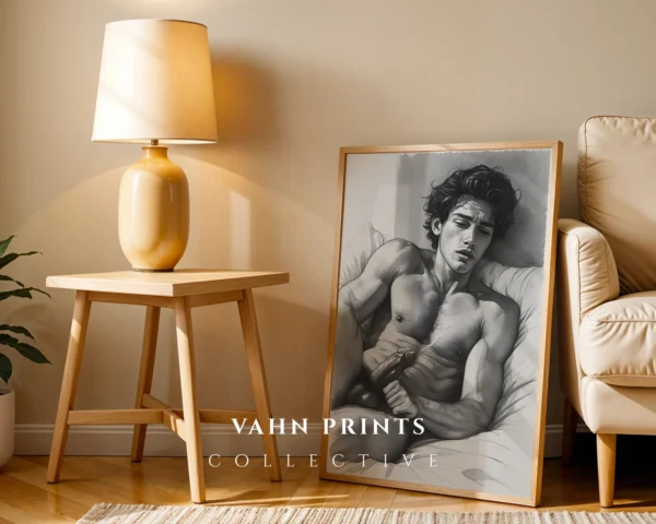 Abstract Man Head Art Print Contemporary Decor