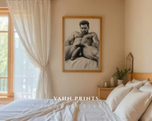 Black White Gentleman Portrait Digital Art