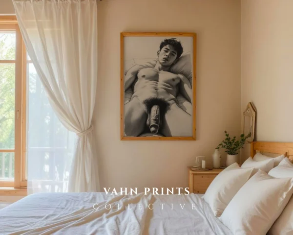 Stylized Man Face Illustration Wall Art