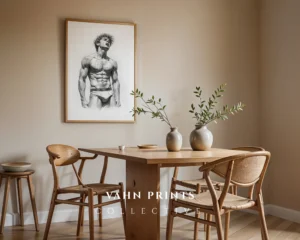 Elegant Gentleman Illustration Art Print