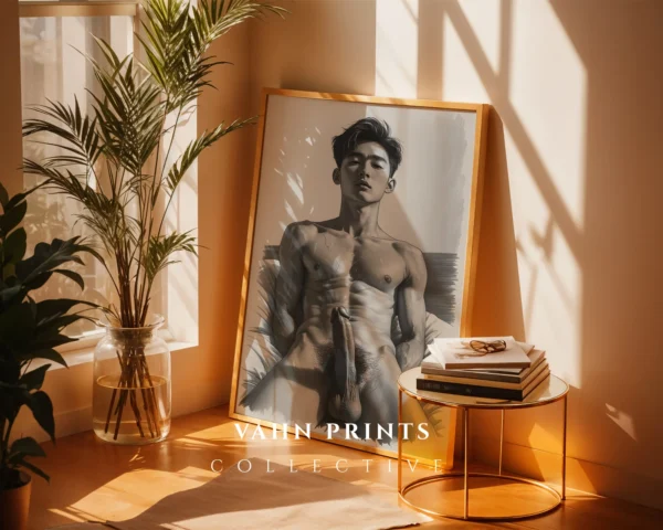 Masculine Modern Art Print Man Portrait