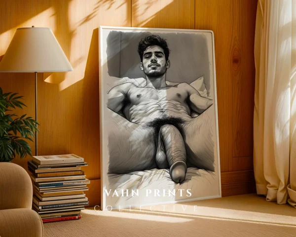 Contemporary Male Illustration Digital Print