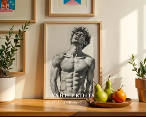 V414c_m1 Fine Art Male Portrait Modern Wall Decor