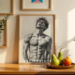 Fine Art Male Portrait Modern Wall Decor