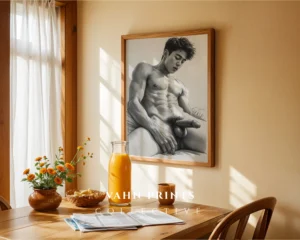 Minimalist Gentleman Drawing Wall Decor