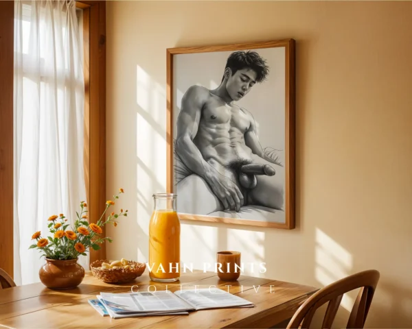 V422c_m1 Minimalist Gentleman Drawing Wall Decor