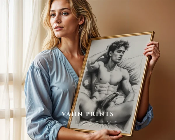 Modern Artistic Man Profile Digital Print