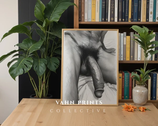 V426c_m1 Stylized Gentleman Face Digital Wall Art