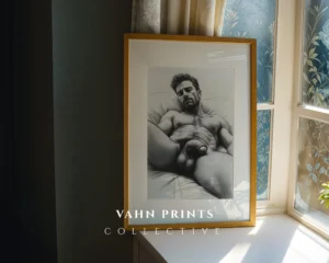 Minimal Man Portrait Modern Digital Decor