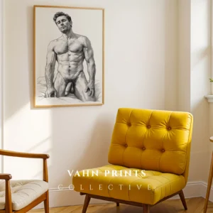 Modern Artistic Male Face Digital Wall Art