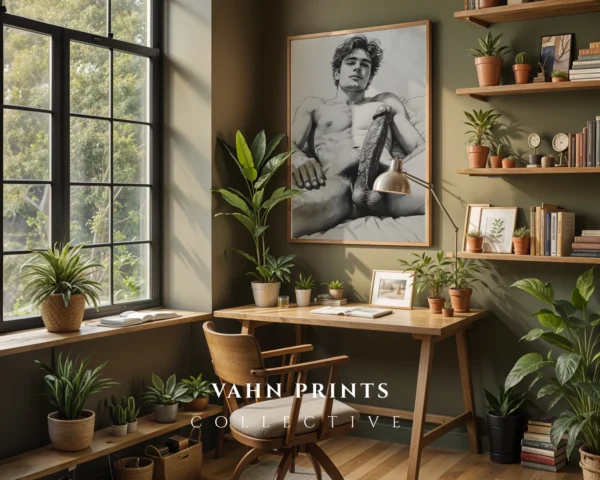 Black White Man Face Illustration Download