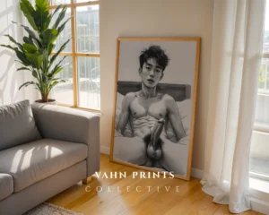 Elegant Gentleman Face Art Print Printable