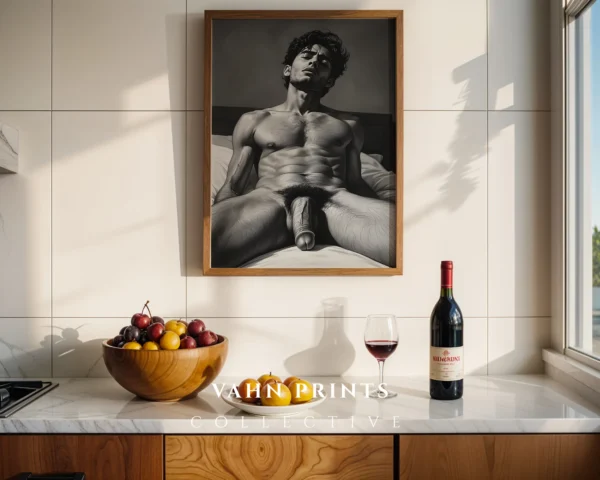 Modern Masculine Headshot Art Print