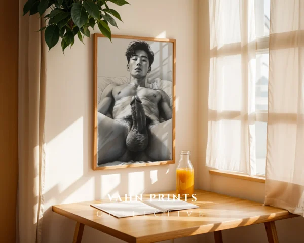 Fine Line Gentleman Portrait Digital Wall Decor