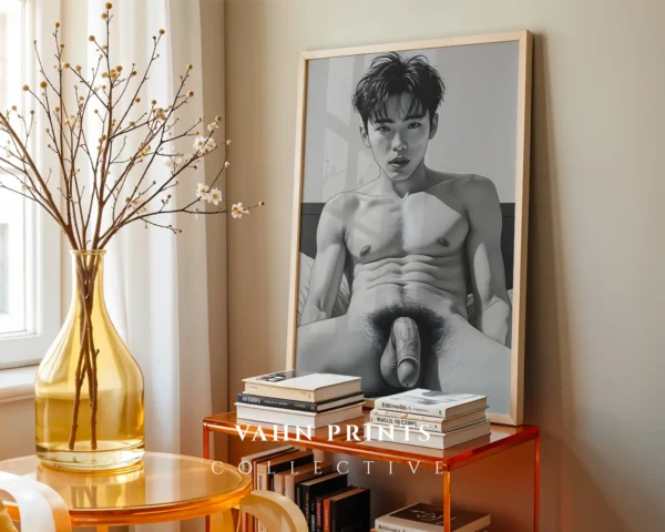 Abstract Man Body Illustration Contemporary Wall Decor