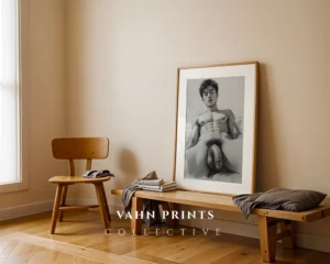 Artistic Man Figure Body Digital Print Wall Art