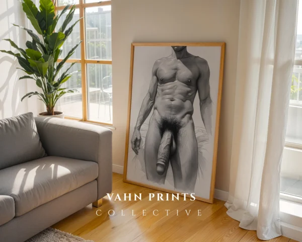 V478c_m1 Classic Male Body Illustration Contemporary Wall Decor