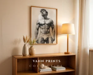 Modern Artistic Man Torso Digital Wall Art