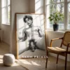 Stylish Man Body Sketch Digital Wall Decor
