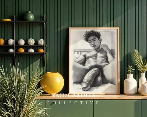 Modern Artistic Male Form Digital Wall Decor
