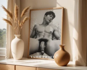 Modern Man Torso Line Art Printable Decor