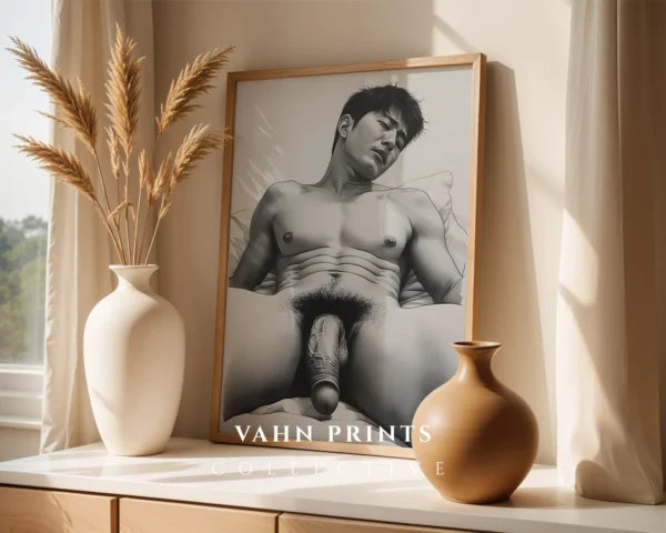 Modern Man Torso Line Art Printable Decor