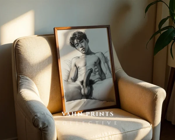 Abstract Man Figure Silhouette Body Print