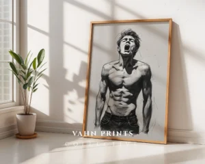 Modern Man Figure Pose Digital Art Print