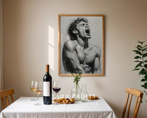 Abstract Modern Male Figure Body Art