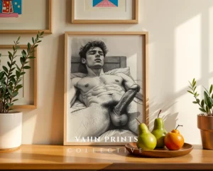 Contemporary Man Body Sketch Digital Wall Art