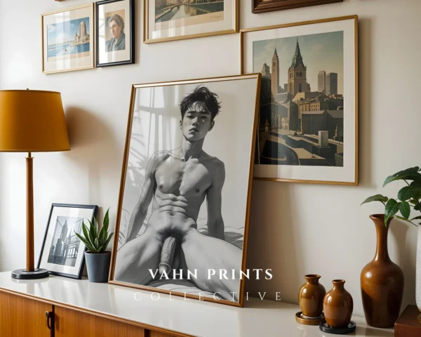 Modern Masculine Figure Study Printable Decor