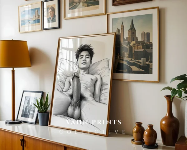 Minimalist Male Anatomy Art Print Wall Decor